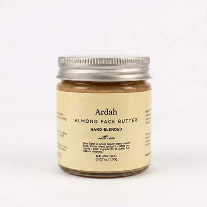 Jar of Ardah Almond Face Butter on a white background