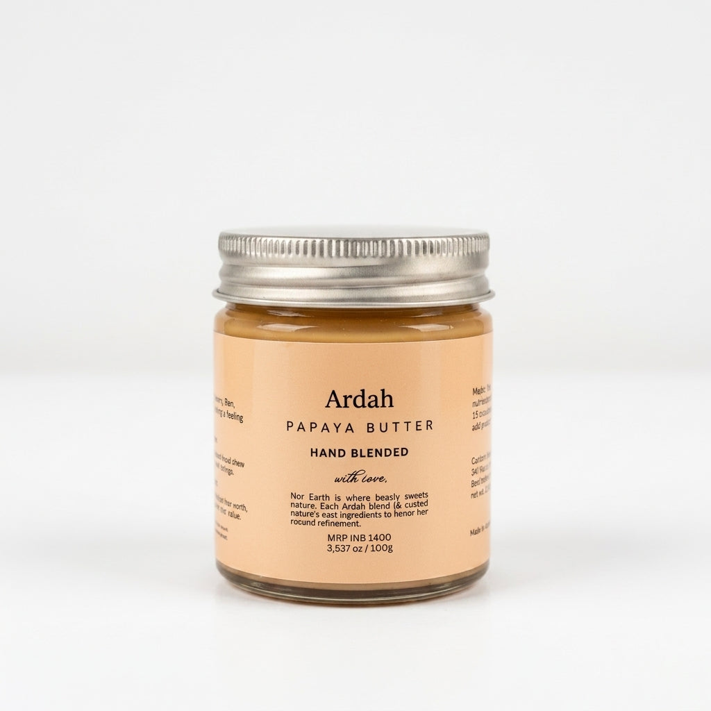Jar of Ardah Papaya Butter on a white background