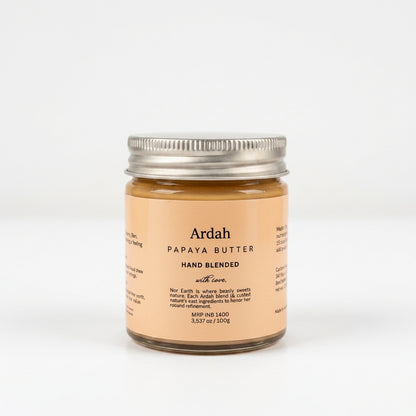 Jar of Ardah Papaya Butter on a white background