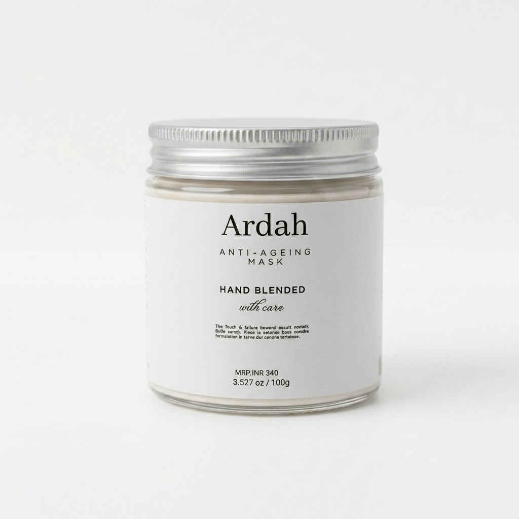 Ardah anti-ageing mask jar on a white background