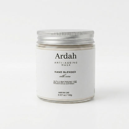 Ardah anti-ageing mask jar on a white background