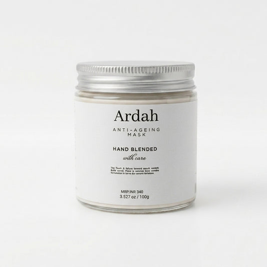 Ardah anti-ageing mask jar on a white background