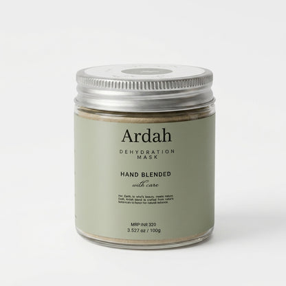 Ardah dehydration mask jar on a white background