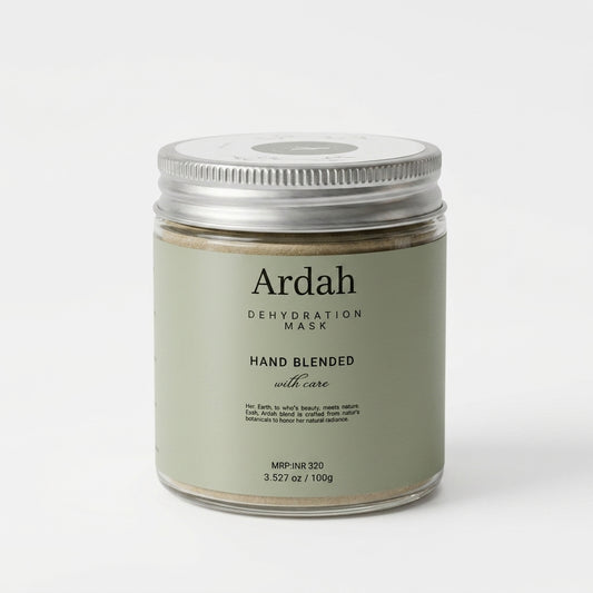 Ardah dehydration mask jar on a white background
