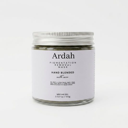 Ardah pigmentation removal mask jar on a white background