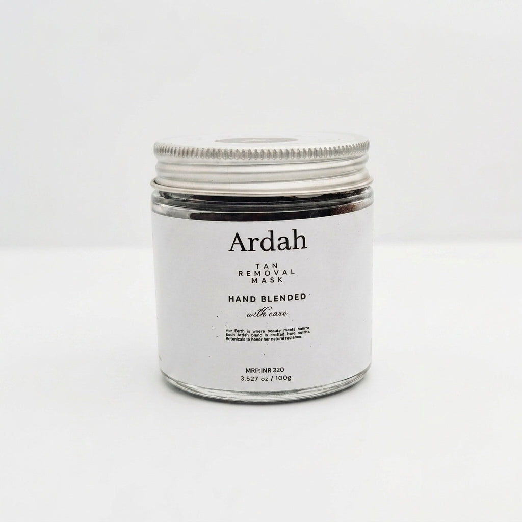 Ardah hair removal mask jar on a white background